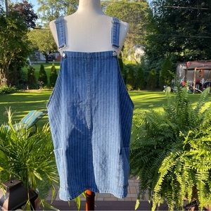 New Look Pinstripe denim overalls 14